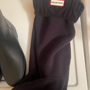 Hunter Boots with removable cable stitch socks